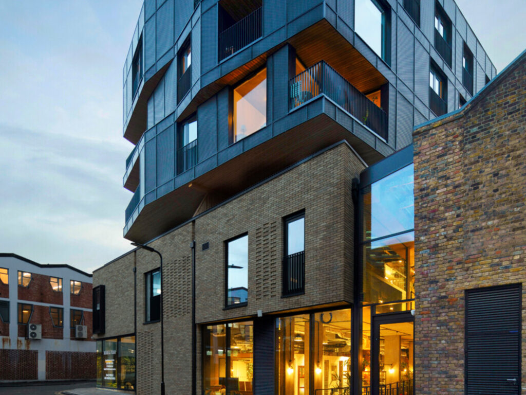 The Fisheries mixed-use development near London Fields Park, London