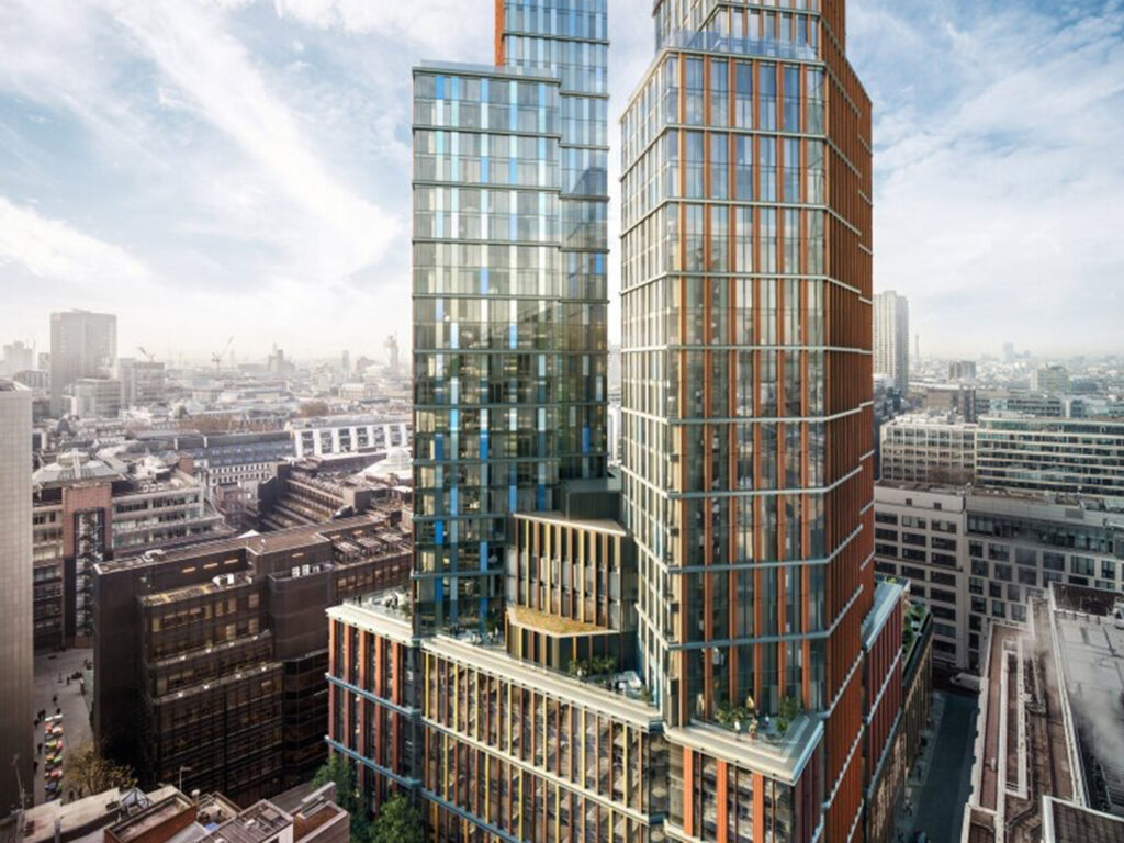 One Crown Place mixed-use development near Liverpool Street, London